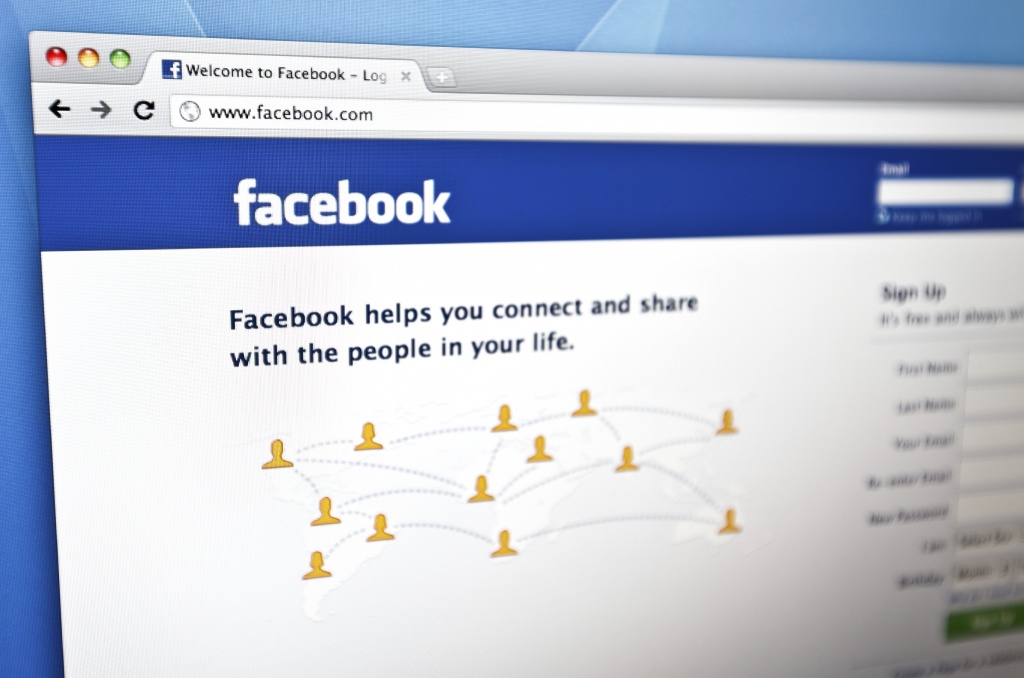 Facebook, social network, homepage with login mask, logo, internet